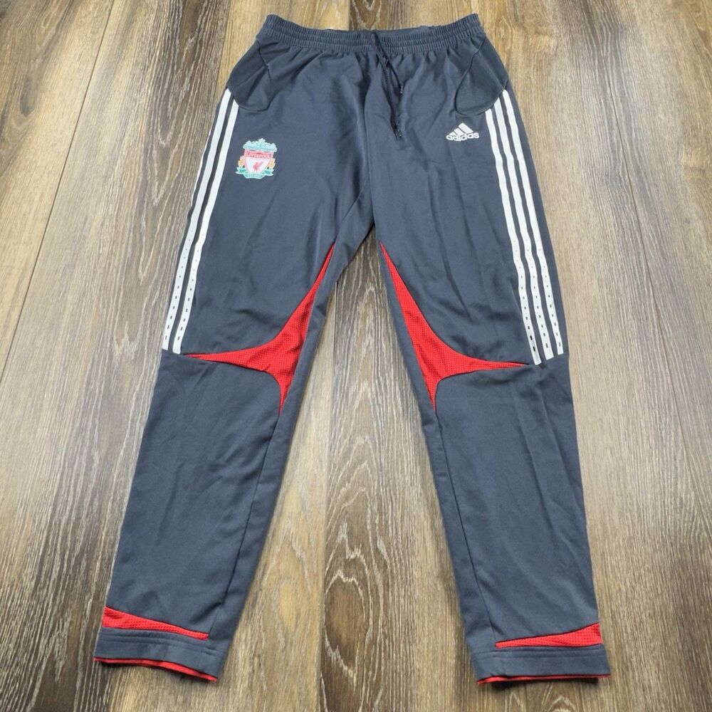 Vintage Adidas Liverpool Sweatpants Mens XL Black Red Soccer FC 2006 Team Pants